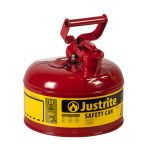 Justrite 1 Gallon Steel Safety Can for Flammables Type 1 Flame Arrester Red KSA
