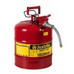 Justrite 5 Gallon 5/8" Metal Hose Steel Safety Can for Flammables Type 2 KSA