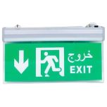 Exit Light Colored ARCLY with down arrow (Exit) in both languages Arabic & English w/chain