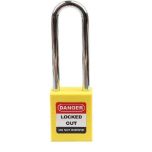 Yellow LOTO Padlock 76 mm Long Shackle UAE KSA
