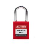 Red LOTO Padlock 38mm Steel Shackle UAE KSA