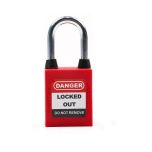 Red LOTO Padlock 38mm Dust-Proof Steel Shackle UAE KSA
