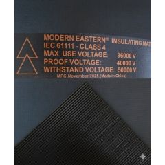 Modern Eastern High-Voltage Insulating Rubber Mat, IEC- 61111 certified Class 4, 36,000V