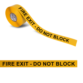 RIGID SIGNAL 4X100 Blk/Ylw FIRE EXIT - DO NOT BLOCK