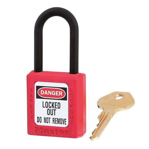 Master Lock 406RED Red Dielectric Zenex Thermoplastic LOTO Padlock