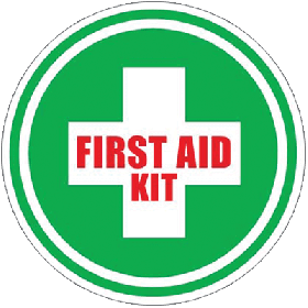 First Aid Kit Floor Sign Saudi Arabia